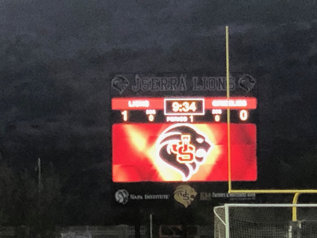 Halftime 1-0  go Lions!!!