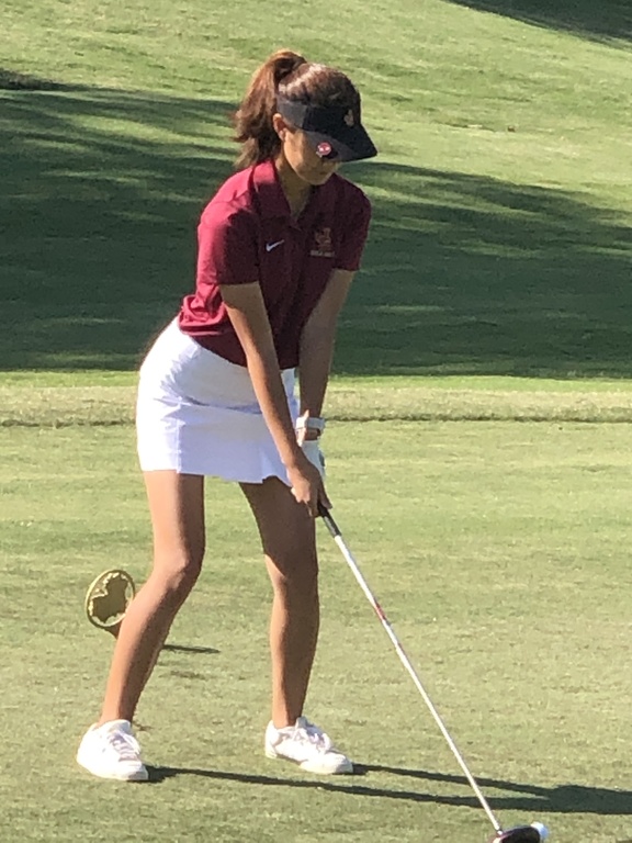 Congrats to Anna Park who shot team low score of 31 leading, JSerra girls golf to a 182-236 victory over Rosary in their first league match of the fall 2021 season. Way to go Anna!