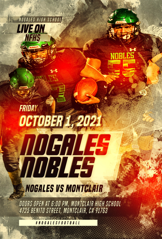 WE'RE TRAVELING THIS WEEK!!
VARSITY PLAYS AT MONTCLAIR HS!  LET'S GO NOBLES!!