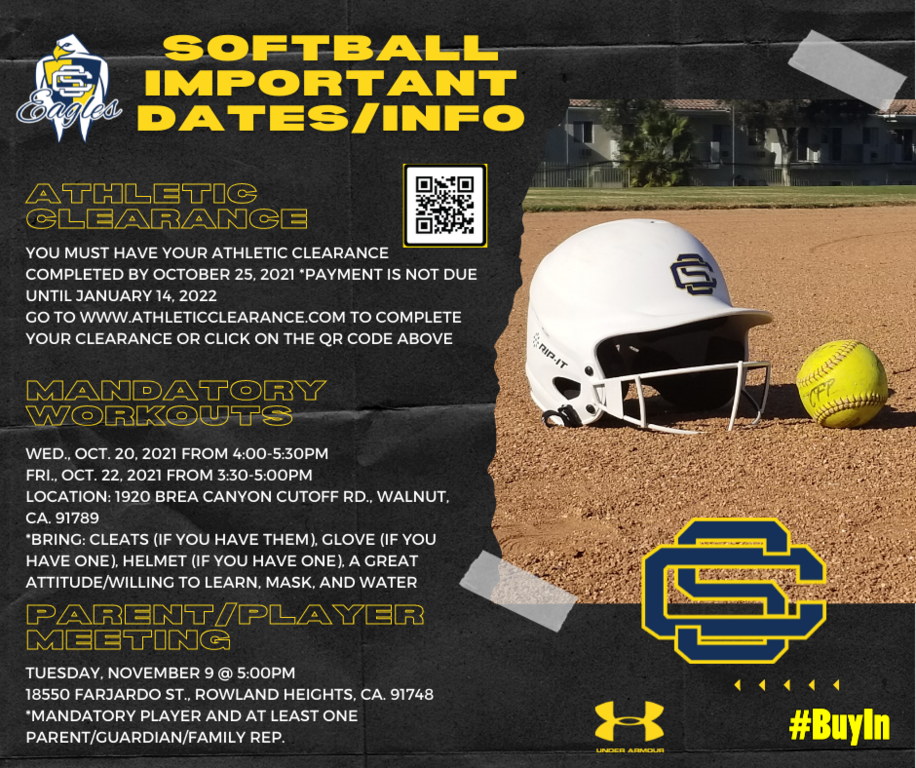 Important Softball Information