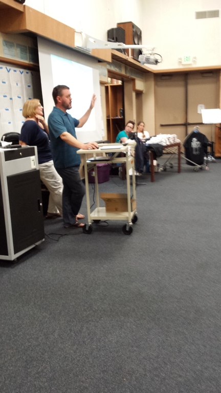 VIP Booster president Galen Osborn explaining what the boosters do for the band.