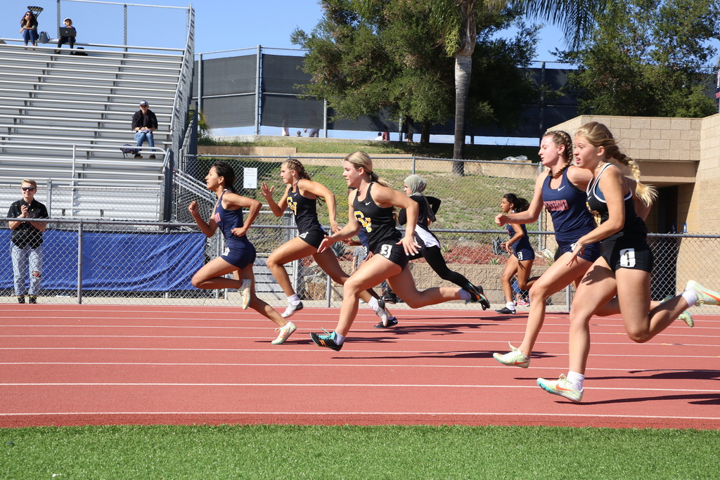 In Girls FROSH 100m Abby Haley took 1st with a time of 13.40. 
Emma Sweet took 3rd with a time of 14.40.
Reneem Saadeh took 6th with a time of 14.86.
Ella Smith took 7th with a time of 15.04