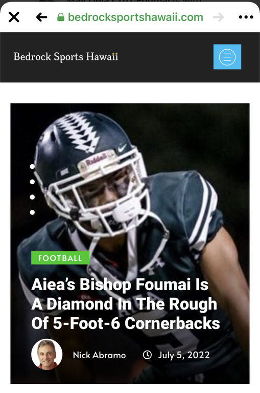 READ FULL ARTICLE HERE:
https://bedrocksportshawaii.com/aieas-bishop-foumai-is-a-diamond-in-the-rough-of-5-foot-6-cornerbacks/