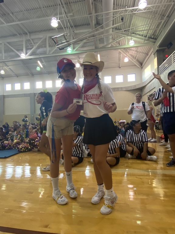 Another cheerleader presented Brooklyn with the Pin it Forward!