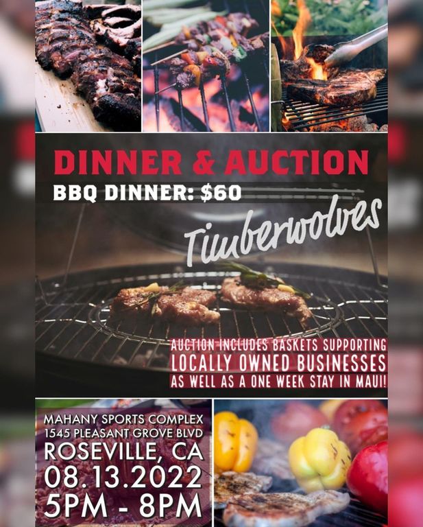 Tickets are still available for the indoor, air-conditioned BBQ Dinner & Auction on Saturday, August 13, from 5PM - 8PM, at Mahany Sports Complex.
Tickets for the BBQ Dinner & Auction are $60. Auction includes baskets supporting locally owned businesses 