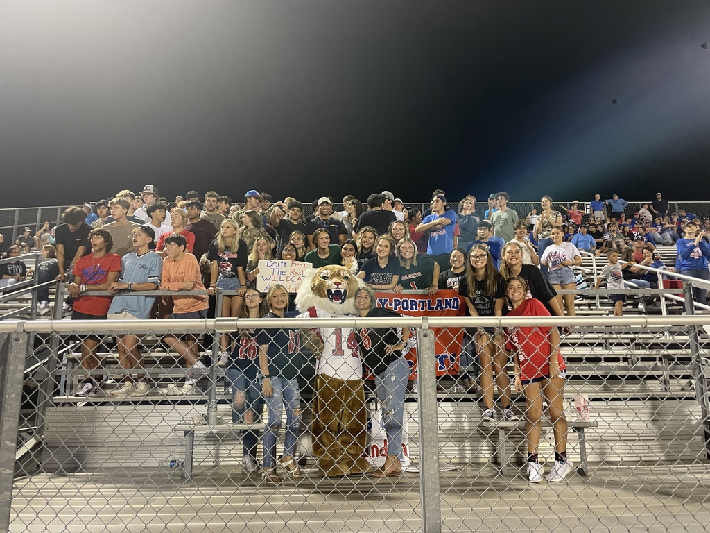 Our mascot leading the student section!