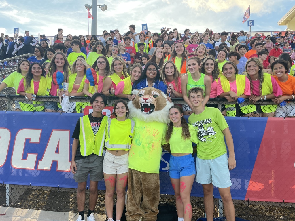Our mascot with our student section!