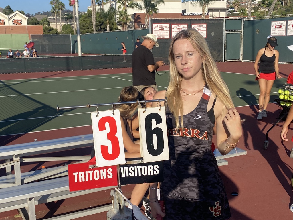 Maddy Valente wins line singles set of the day: 6-3!