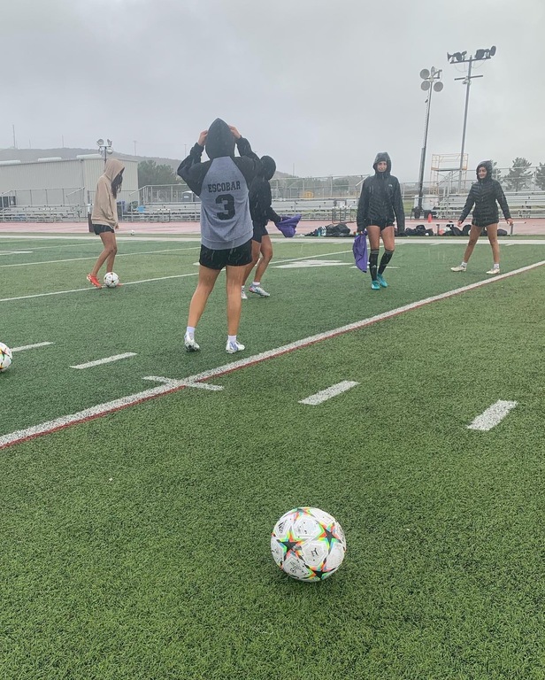 Varsity practice- rain or shine